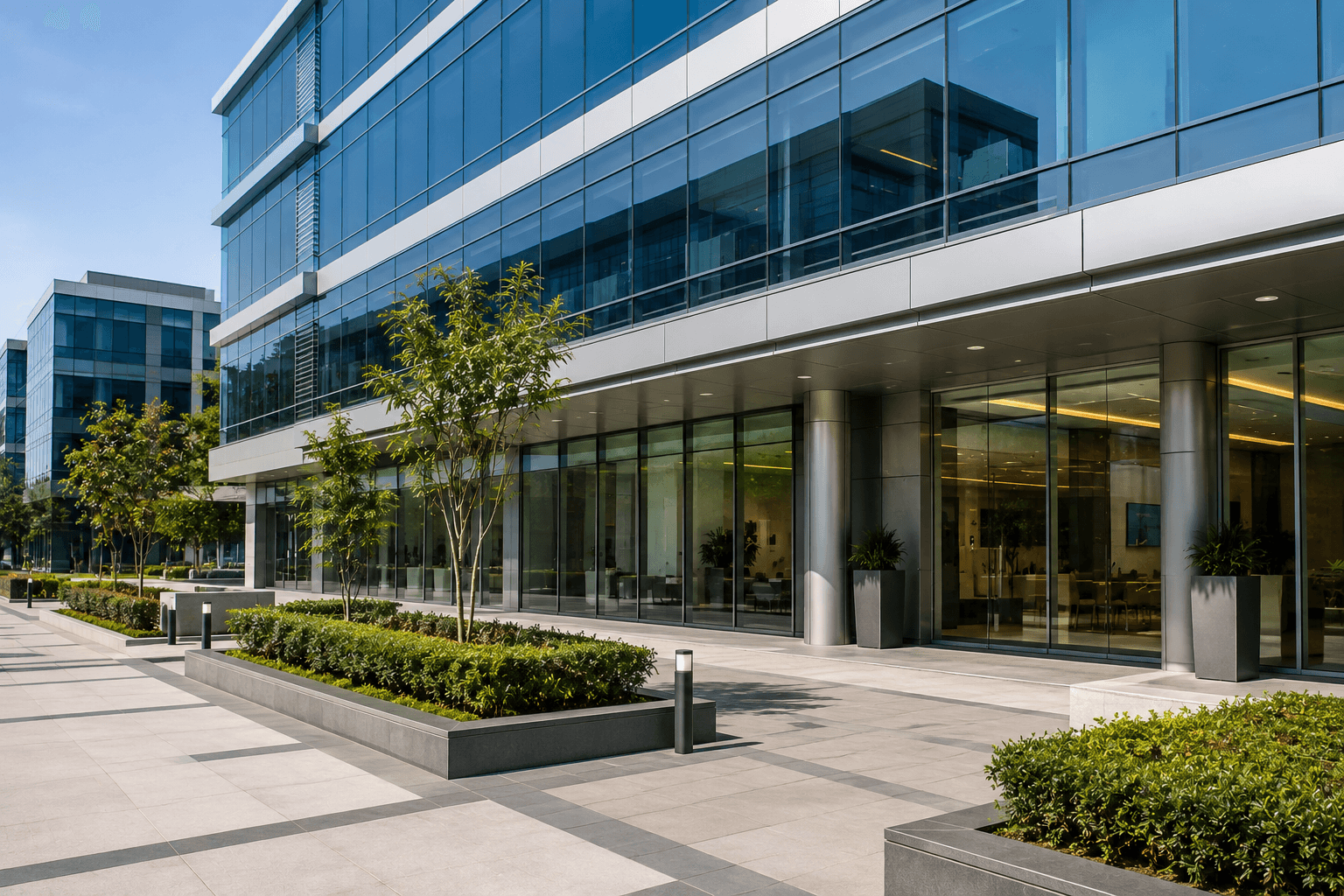 Commercial building facade
